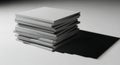 Stack of White Rectangular Blocks with Shadow Royalty Free Stock Photo