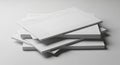 A stack of white, rectangular paper Royalty Free Stock Photo