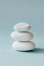 A stack of white rocks sitting on top of each other. Suitable for nature and balance concepts Royalty Free Stock Photo