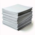 Stack of white a four sheets paper for office documents printing and writing needs isolated on white background Royalty Free Stock Photo