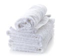 Stack of white spa towels Royalty Free Stock Photo