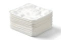 Stack Of White Square Reusable Cotton Pads Royalty Free Stock Photo
