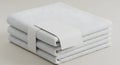Stack of White Towels Royalty Free Stock Photo