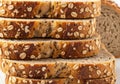 Stack of whole grain bread slices Royalty Free Stock Photo