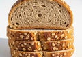 Stack of whole grain bread slices Royalty Free Stock Photo
