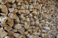 Stack of wood for background