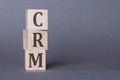 Stack wood letters of CRM abbreviation - Customer Relationship Management Royalty Free Stock Photo