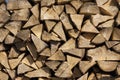Stack of wood prepared for winter Royalty Free Stock Photo