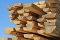 Stack of wooden bars Royalty Free Stock Photo