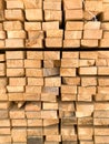 Stack of wooden bars background Royalty Free Stock Photo