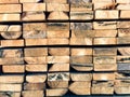 Stack of wooden bars background Royalty Free Stock Photo