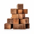 Stack Of Wooden Blocks With Natural Grain Texture Royalty Free Stock Photo