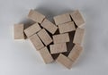 Stack wooden blocks on a white background Royalty Free Stock Photo
