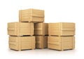 Stack of wooden boxes
