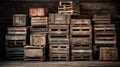 stack wooden crates