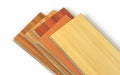 Stack of wooden laminate parquet