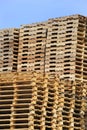 Stack of wooden pallets Royalty Free Stock Photo
