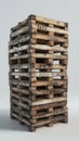 Stack of Wooden Pallets - A Rustic Industrial Aesthetic Royalty Free Stock Photo