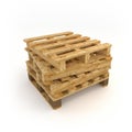 Stack of wooden pallets Royalty Free Stock Photo