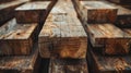 Stack of Wooden Planks Royalty Free Stock Photo