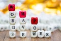 Stack of Words have power dice puzzle Royalty Free Stock Photo