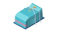 Stack of Wrapped Gifts Isometric Illustration for Celebrations, vector design Generative AI Royalty Free Stock Photo