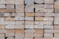 Stack of 2x4 studs in a lumber yard Royalty Free Stock Photo