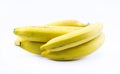 Stack of yellow bananas on a white background - front view Royalty Free Stock Photo