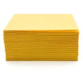 Stack of Yellow Envelopes on White Background Royalty Free Stock Photo