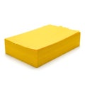 Stack of Yellow Envelopes on White Background Royalty Free Stock Photo