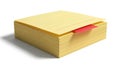 Stack of yellow post-it notes isolated on white background Royalty Free Stock Photo