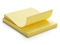 Stack of yellow sticky notes isolated on white background Royalty Free Stock Photo