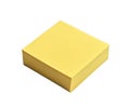 Stack of Yellow Sticky Notes Isolated on White Background Keywords: sticky notes, notepad, paper Royalty Free Stock Photo