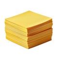 Stack Of Yellow Sticky Notes. Office Organization And Reminder Tools Isolated On Transparent Background Royalty Free Stock Photo