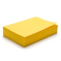 Stack of Yellow Sticky Notes on White Background Royalty Free Stock Photo