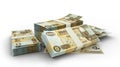 Stack of Zambian Kwacha notes Royalty Free Stock Photo