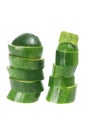 Stack of Zuchinni Slices Royalty Free Stock Photo