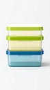 Stackable Clear Plastic Food Storage Containers Royalty Free Stock Photo