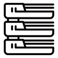 Stackable file holder icon outline vector. Desktop accessory Royalty Free Stock Photo
