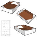 Stackable Retail Double Edge Box Internal measurement 24.8x 16.7+ 4.75 and Die-cut Pattern.