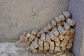 Stacked adobe bricks Royalty Free Stock Photo