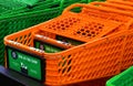 Stacked Amazon Fresh Shopping Carts