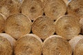 Stacked bales of hay Royalty Free Stock Photo