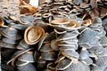 Stacked bark of cork oak Royalty Free Stock Photo