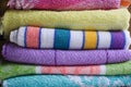 Stacked bath towels close up Royalty Free Stock Photo