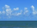 Stacked beach clouds, horizontal orientation