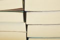 Stacked books. Educational and learning background. School items Royalty Free Stock Photo