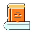 Stacked books icon representing knowledge and learning Royalty Free Stock Photo