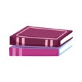 Stacked books literature read learn isolated icon