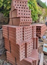 bricks on a residential building site